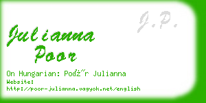 julianna poor business card